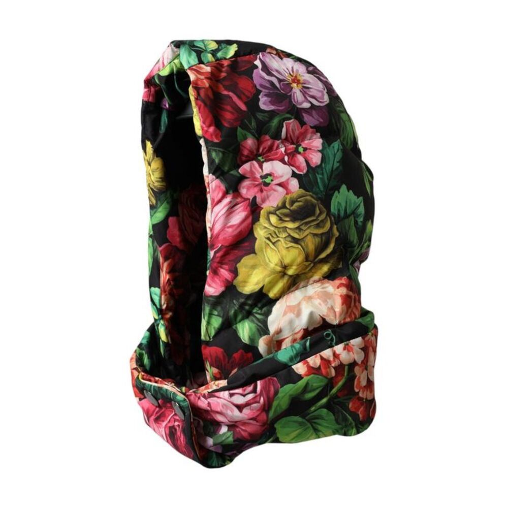 Dolce & Gabbana Floral Print Down Hood Black Women Multicolor Hats - Picture 2 of 6